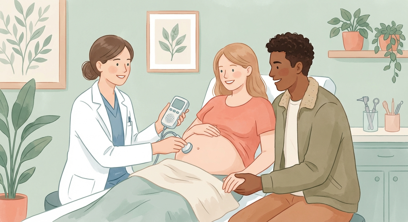 Hearing baby's heartbeat with Doppler at 12 weeks