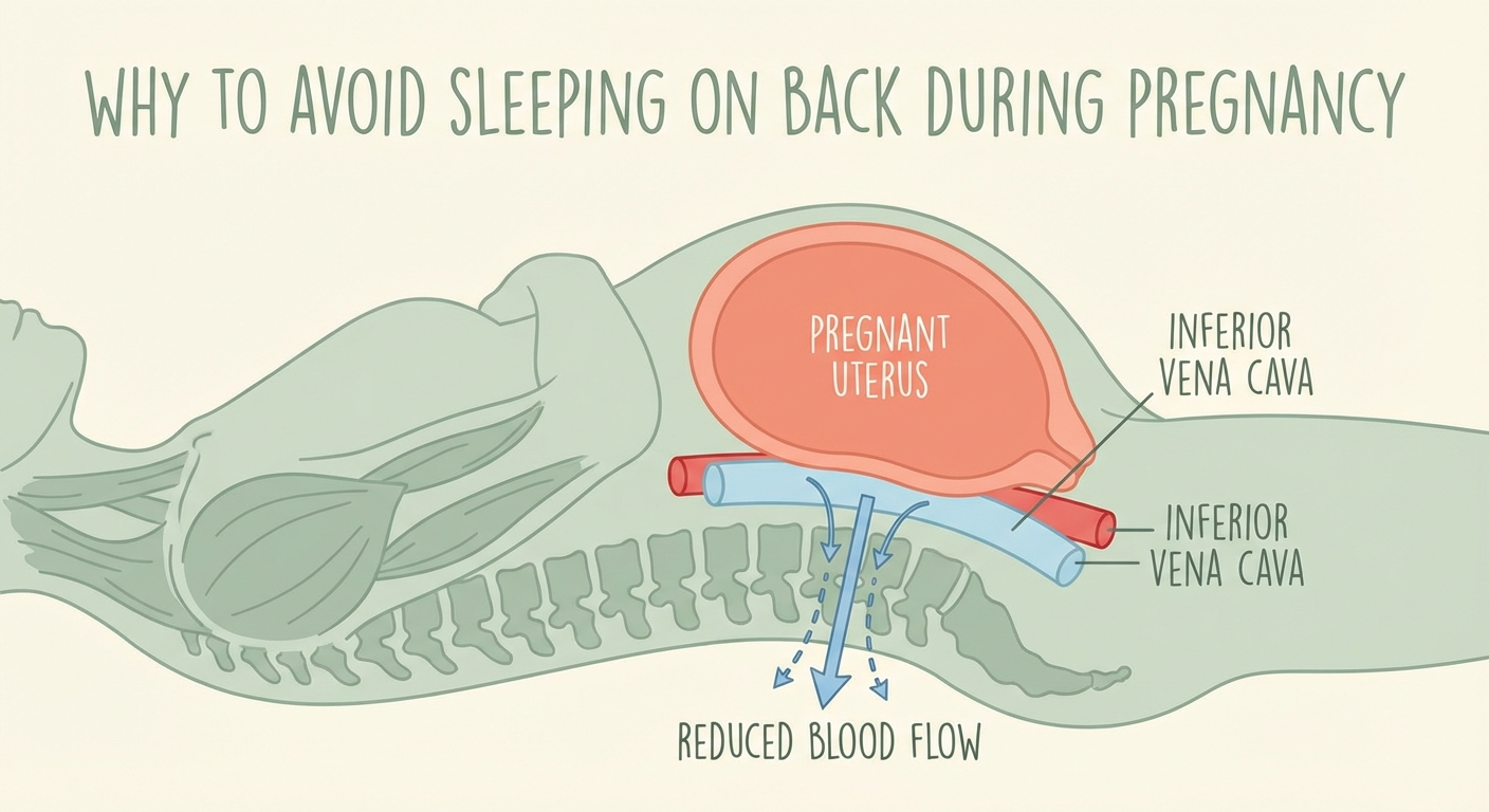 Why you shouldn't sleep on your back during pregnancy